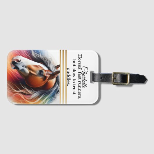 Lebhaftes Pferd Gepäckanhänger (Vorderseite (Horizontal))