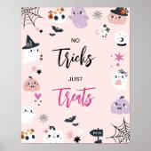Lebhaftes Pink Halloween Candy Party Sign Poster (Vorne)