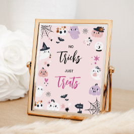 Lebhaftes Pink Halloween Candy Party Sign Poster