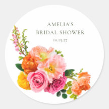 Lebhaftes Pink Poppies Blumenblut Brautparty