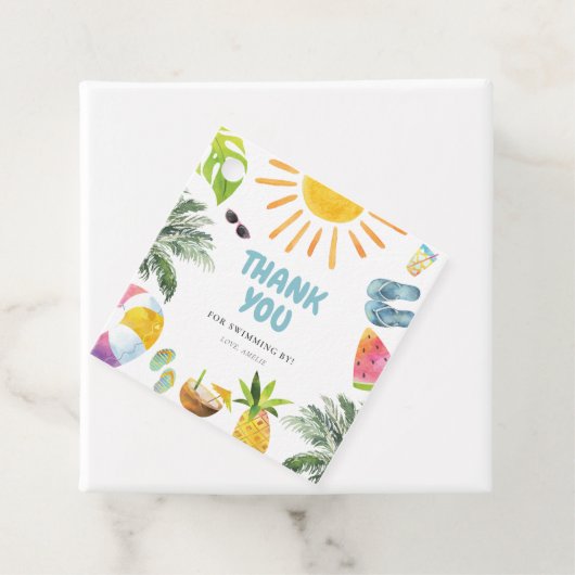 Lebhaftes Pool-Party Geschenkanhänger (Beispiel)