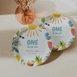 Lebhaftes Pool-Party Pappteller