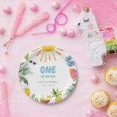 Lebhaftes Pool-Party Pappteller (Party)