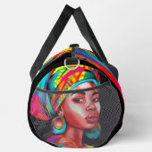 Lebhaftes Portrait mit farbenfroher Kopfbedeckung Duffle Bag (Rechts)