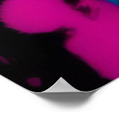 Lebhaftes Portrait mit farbenfroher Kopfbedeckung Poster (Ecke)