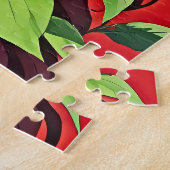 Lebhaftes Portrait über Rotes Haar und Blume Puzzle (Seite)