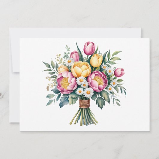 Lebhaftes Probe-Dinner mit Harmonie der Flora Einladung (Rückseite)