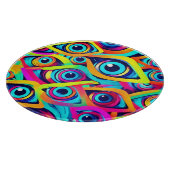 Lebhaftes psychedelisches Augenmuster Schneidebrett (Ecke)