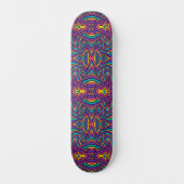 Lebhaftes psychedelisches Flussmuster Skateboard (Vorderseite)