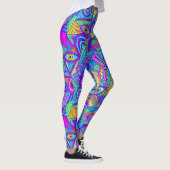 Lebhaftes psychedelisches Muster Leggings (Rechts)