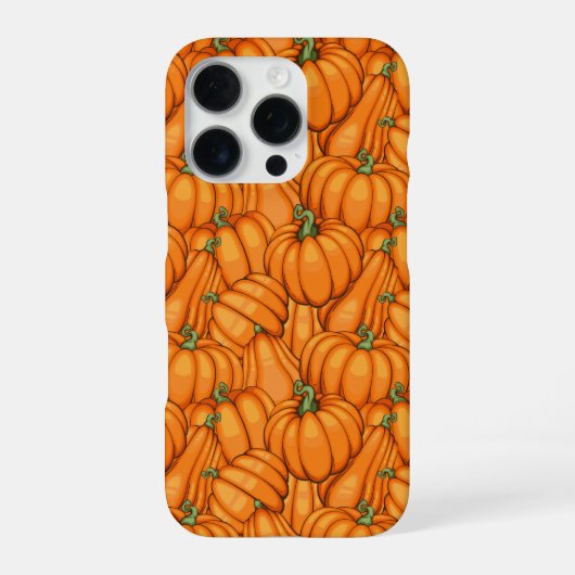 Lebhaftes Pumpkin-Pattern iPhone Hülle (Rückseite)