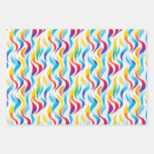Lebhaftes Rainbow-farbenes Wrapping-Papier Geschenkpapier Set (Vorderseite 3)