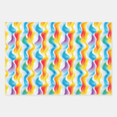 Lebhaftes Rainbow-farbenes Wrapping-Papier Geschenkpapier Set (Vorderseite 2)