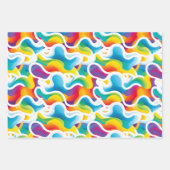 Lebhaftes Rainbow-farbenes Wrapping-Papier Geschenkpapier Set (Vorderseite)