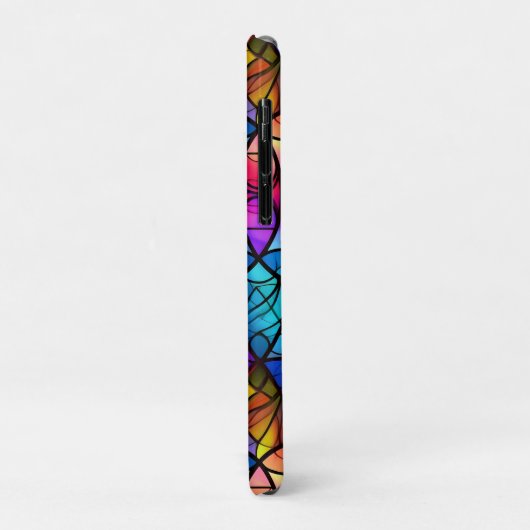 Lebhaftes Rainbow-Muster aus Glas Case-Mate iPhone Hülle (Hinten/Links)