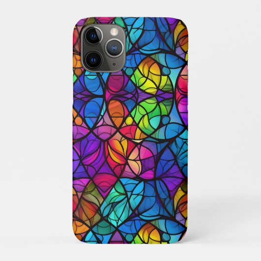 Lebhaftes Rainbow-Muster aus Glas Case-Mate iPhone Hülle (Rückseite)