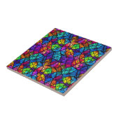 Lebhaftes Rainbow-Muster aus Glas Fliese (Seite)