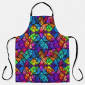 Lebhaftes Rainbow-Muster aus Glas Schürze (Vorderseite)