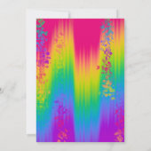 Lebhaftes Rainbow Ombre Kindergeburtstag Party Einladung (Rückseite)