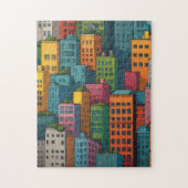 Lebhaftes Rätsel der Stadt Puzzle (Vertikal)