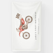 Lebhaftes Red Dirt Bike Banner (Vertikal)