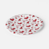 Lebhaftes Red Hue Premium Qualität Komfortables PA Pappteller (Schrägansicht)