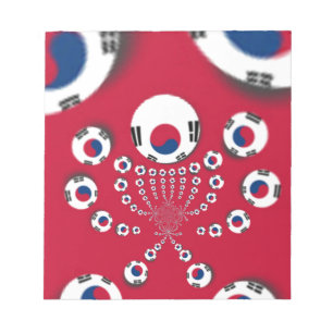 Lebhaftes Red Kaleidoscope Südkorea Design Notizblock