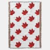 Lebhaftes Red Maple Leaf Design Decke (Vorderseite Vertikal)