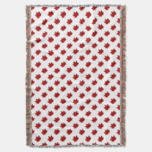 Lebhaftes Red Maple Leaf Design Decke (Vorderseite Vertikal)