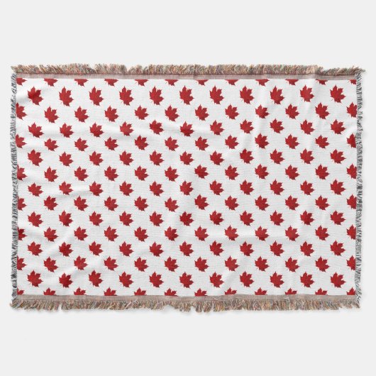 Lebhaftes Red Maple Leaf Design Decke (Vorderseite)