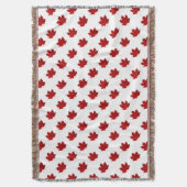 Lebhaftes Red Maple Leaf Design Decke (Vorderseite Vertikal)