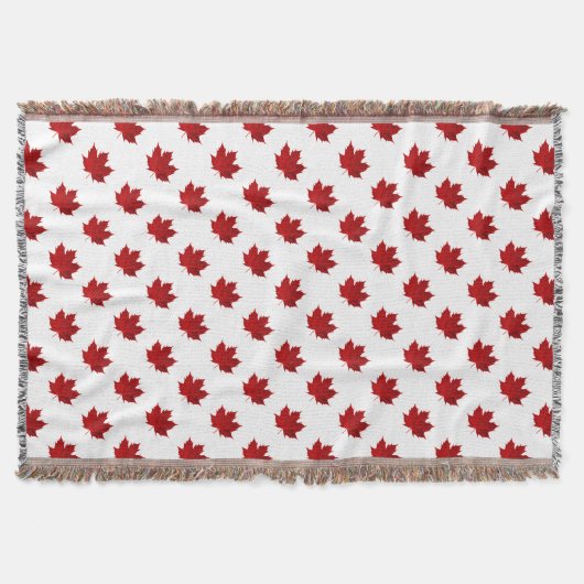 Lebhaftes Red Maple Leaf Design Decke (Vorderseite)