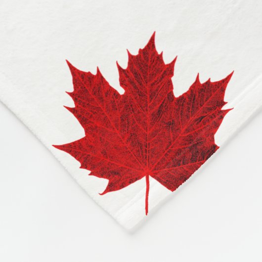 Lebhaftes Red Maple Leaf Design Fleecedecke (Ecke)
