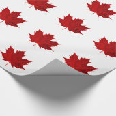 Lebhaftes Red Maple Leaf Geschenkpapier (Ecke)