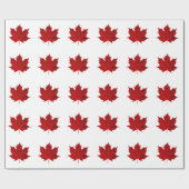 Lebhaftes Red Maple Leaf Geschenkpapier (Flach)