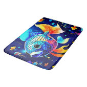 Lebhaftes Reef Fish Design Badematte (Schrägansicht)