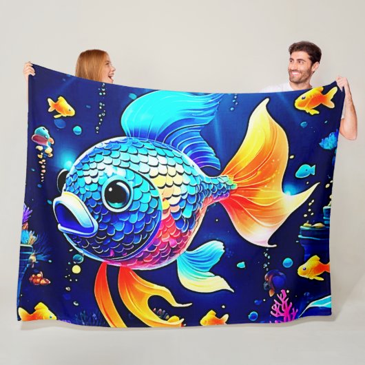 Lebhaftes Reef Fish Design Fleecedecke (Beispiel)