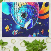 Lebhaftes Reef Fish Design Geschirrtuch (Gefaltet)