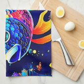 Lebhaftes Reef Fish Design Geschirrtuch (Viertel Falte)