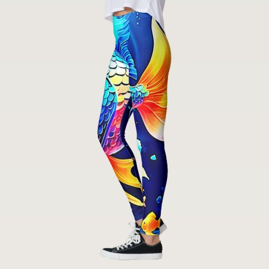Lebhaftes Reef Fish Design Leggings (Links)