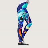 Lebhaftes Reef Fish Design Leggings (Rechts)