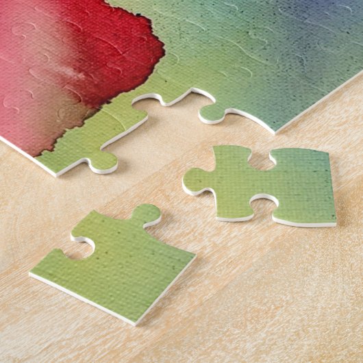 Lebhaftes Regenbogen-Wasserfarbmuster Puzzle (Seite)