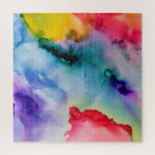 Lebhaftes Regenbogen-Wasserfarbmuster Puzzle (Vertikal)