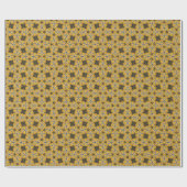 Lebhaftes Retro-Blumenmuster mit feinen Farben Geschenkpapier (Flach)