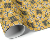 Lebhaftes Retro-Blumenmuster mit feinen Farben Geschenkpapier (Rolleneckpunkt)