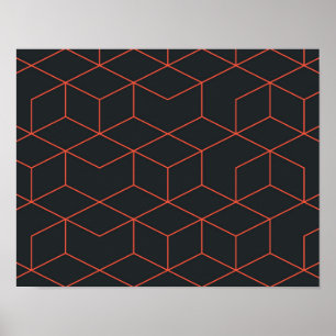 Lebhaftes, retro, einfaches, cooles, trendiges Wür Poster