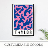 Lebhaftes Retro-Minimalistisches Funky-Muster Poster