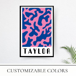 Lebhaftes Retro-Minimalistisches Funky-Muster Poster