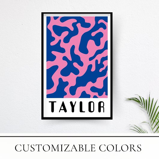 Lebhaftes Retro-Minimalistisches Funky-Muster Poster