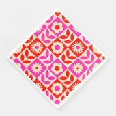 Lebhaftes Retro-Muster Serviette (Ecke)